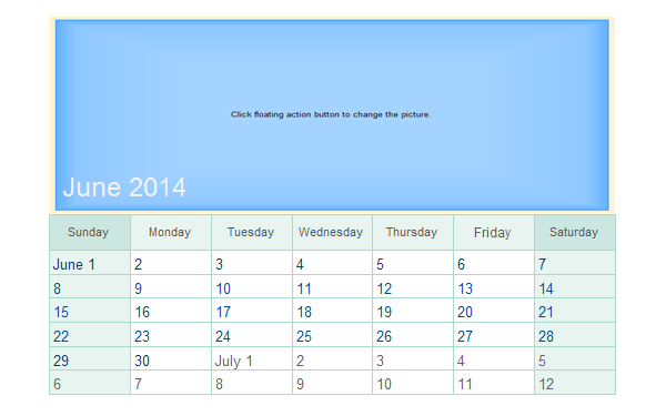 Image calendar