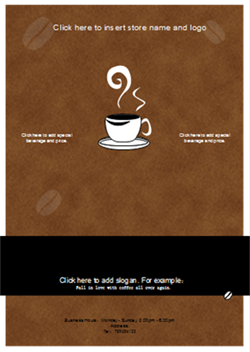 Exemple de prospectus de Café 300