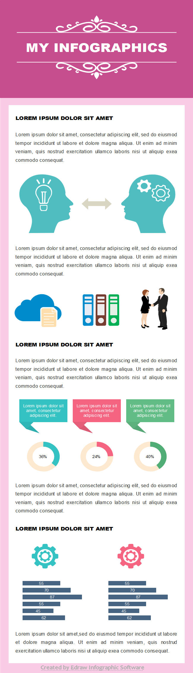 Modello di infografica aziendale 3