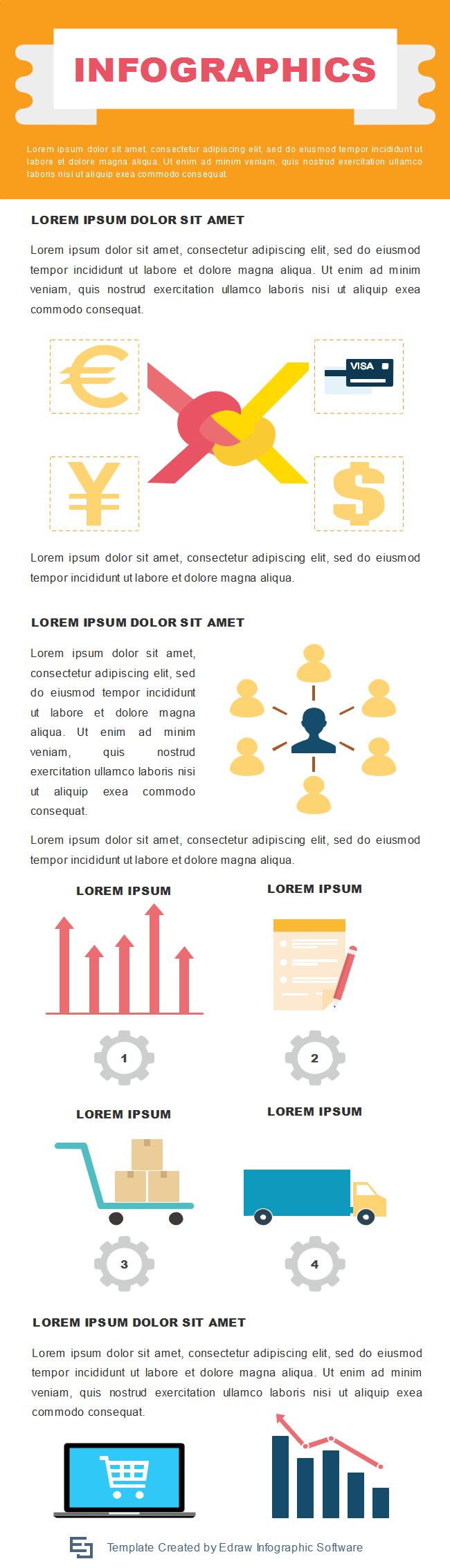 Modello di infografica aziendale 1