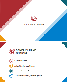 Turquoise Triangles Business Card
