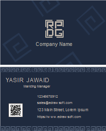 Turquoise Triangles Business Card
