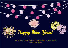 Fairy Lights New Year Card