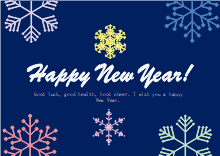 Snowflake New Year Card