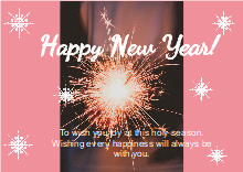 Sparkler New Year Card
