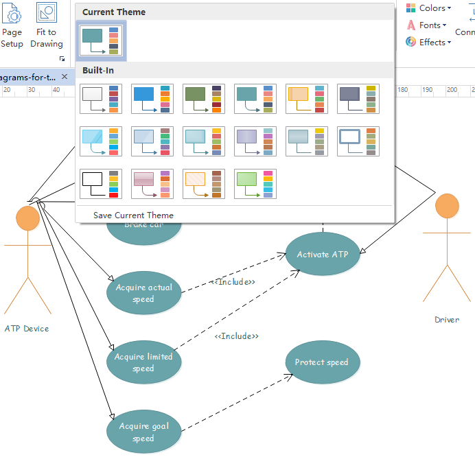 Cambia tema UML